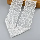 Красивое высококачественное Белое кружево 5 ярдовЛот, эластичное кружево, аксессуары ручной работы для шитья нижнего белья