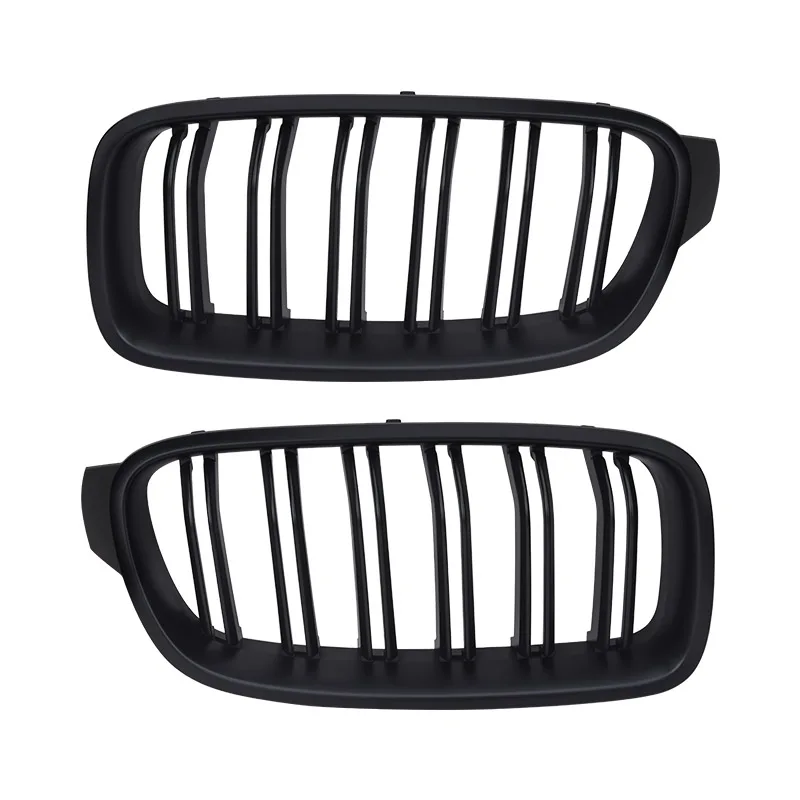 Передняя Спортивная решетка для автомобиля SPEEDWOW глянцевая черная двойная