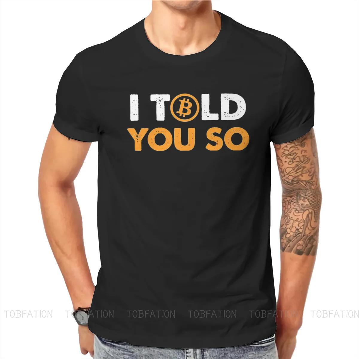 

Bitcion Art Satoshi Nakamoto I Told You So Bitcoin Funny T Shirt Vintage Grunge High Quality Tshirt Loose Crewneck Men Tshirts