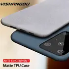 Роскошный Ультратонкий матовый чехол для Samsung S22 S21 S20 FE Note 20 Ultra A71 A51 A72 A52 S8 Plus силиконовый мягкий чехол с песчаником