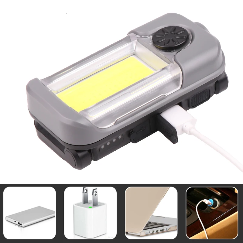 Светодиодный Рабочий фонарь с COB матрицей складной магнитный светильник для