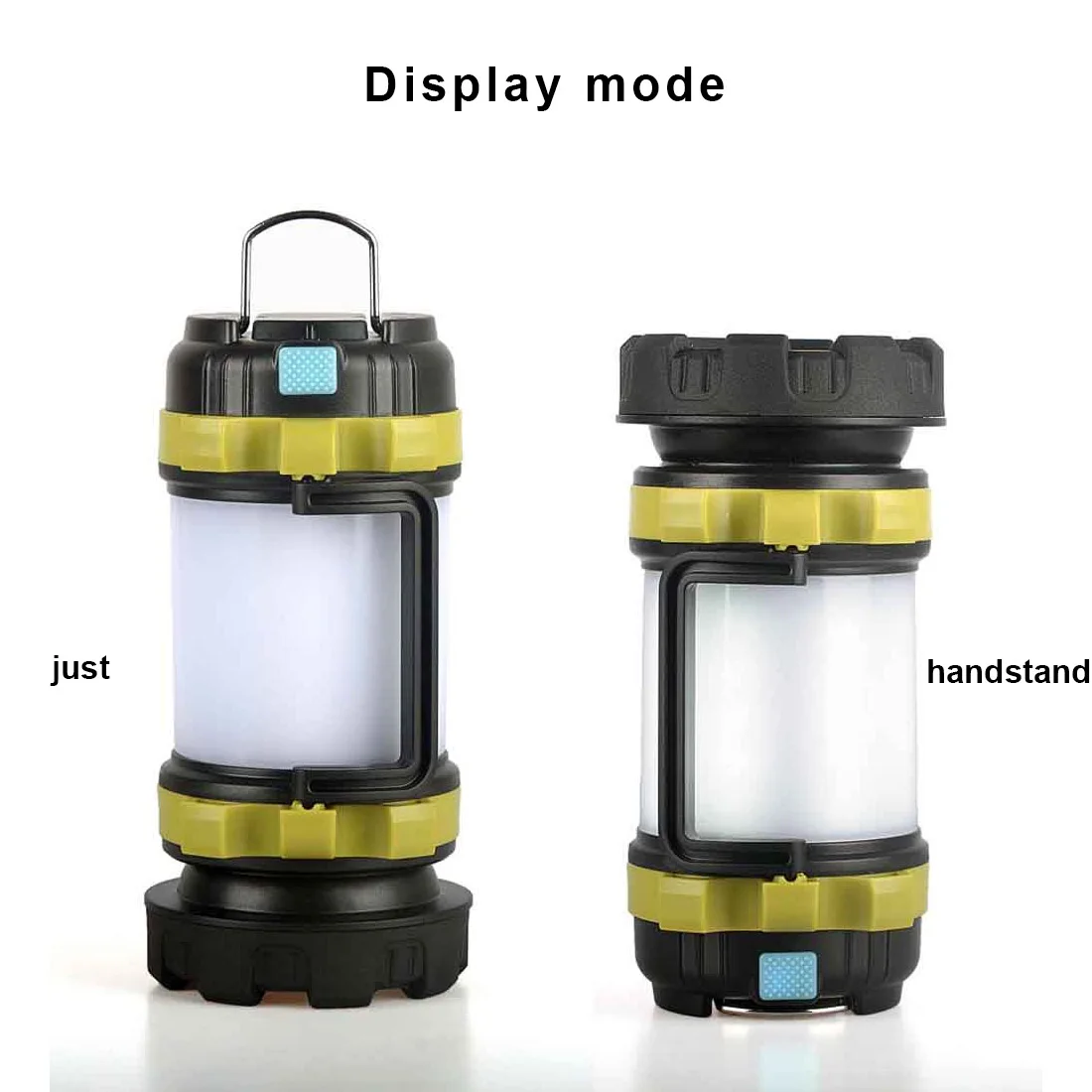

8 Hours Battery Life, USB Rechargeable LED Torch Camping Power Bank Lantern, Waterproof Outdoor Search Light for Fishing/Hunting