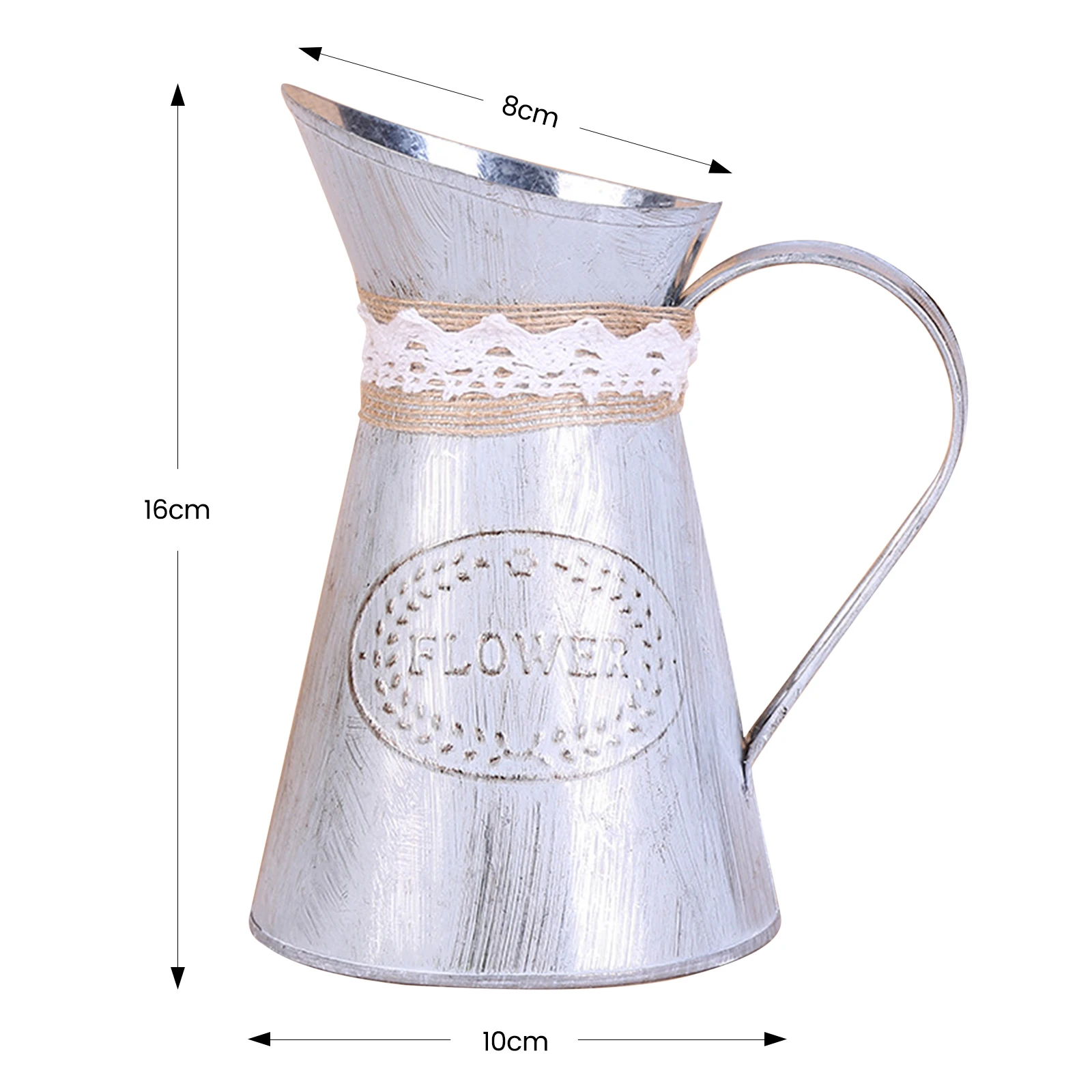 Металлическая шикарная ваза во французском стиле высокая декоративная с