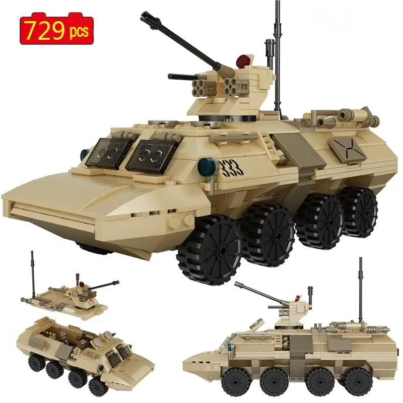 

Military Series World War II Infantry Transport Armored Vehicle Weapon Accessories DIY Model Building Blocks Bricks Toys Gifts