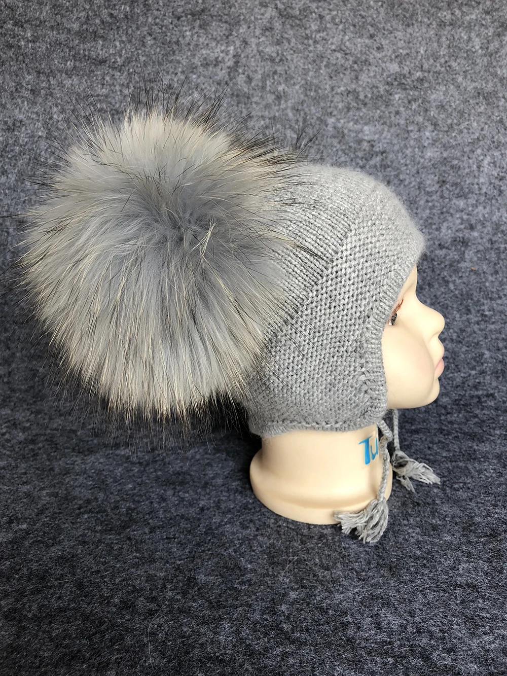 Детская шапка-бини с помпоном милые вязаные шапки из ангоры для малышей