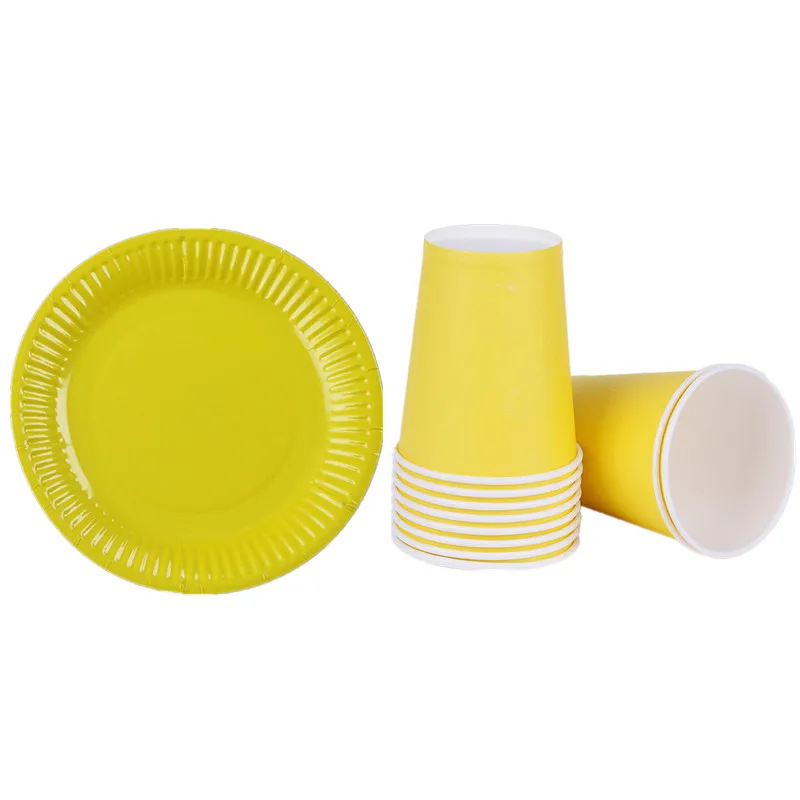 Свадебные украшения для дня рождения черные одноразовая посуда чашки тарелки