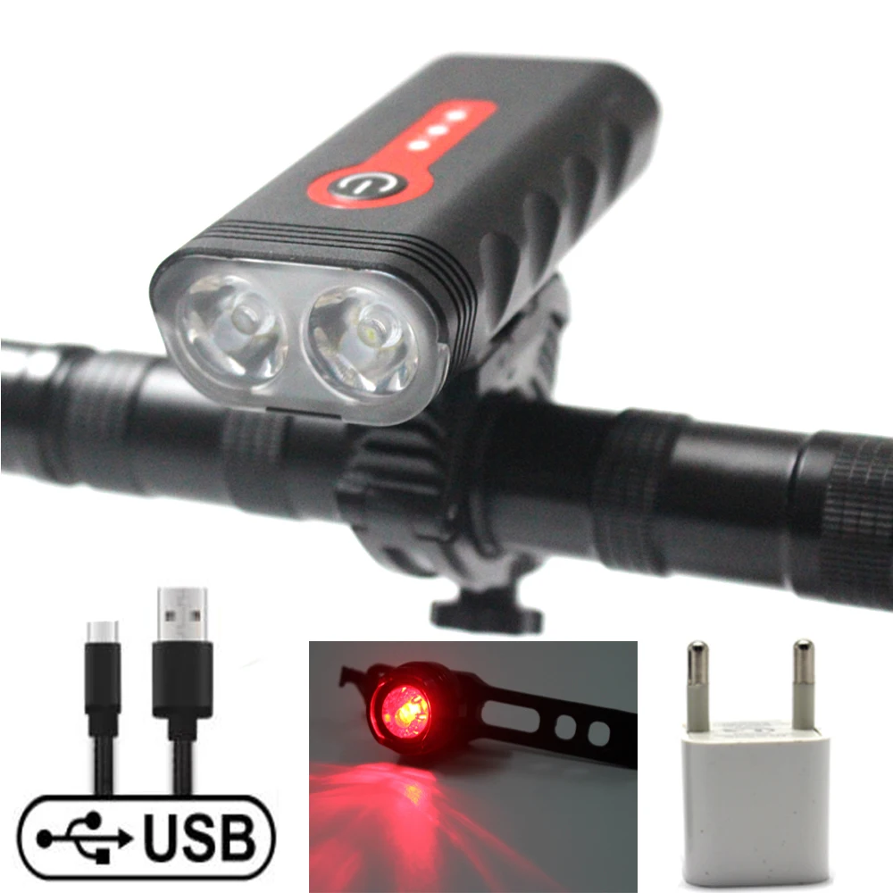 

Фонарь велосипедный водонепроницаемый с зарядкой от USB