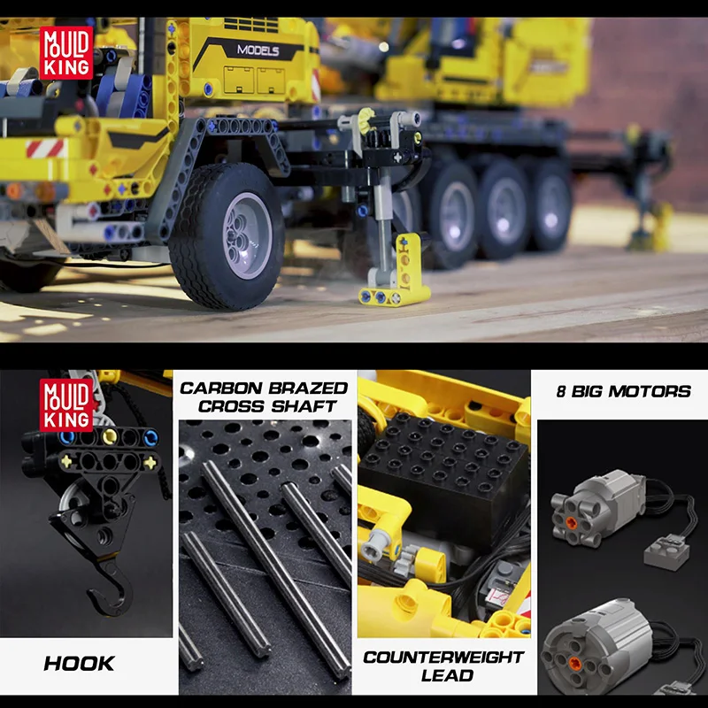 Строительные блоки MOULD KING 13107 для экскаватора-крана с дистанционным управлением