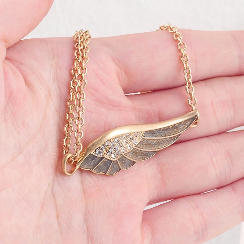 Богемный этнический золотой цвет 2 цвета крыло браслет для женщин ручной работы