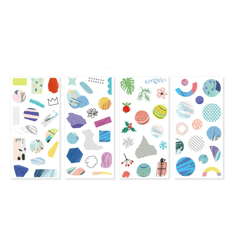 Mr. paper 24 дизайна 4 шт./лот на основе Sketchbook Deco Наклейки из бумаги васи Скрапбукинг пули журнал популярный деко постельное белье наклейки - Цвет: 4
