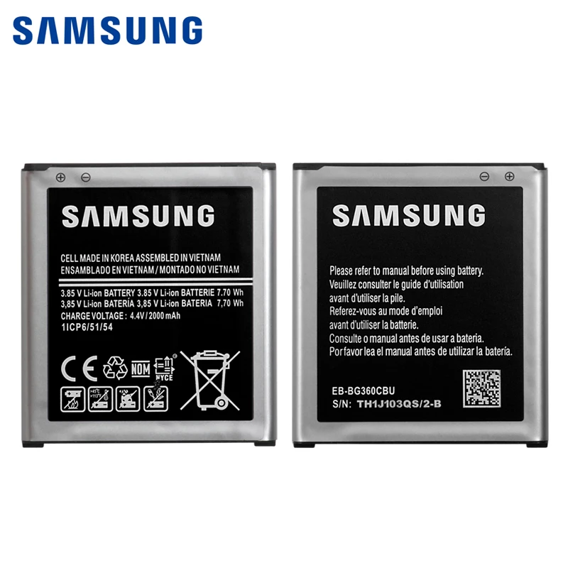 Samsung телефон батарея EB-BG360BBE 2000 мАч для samsung Galaxy Core Prime G360 G361 G360V G3608 G360H батареи