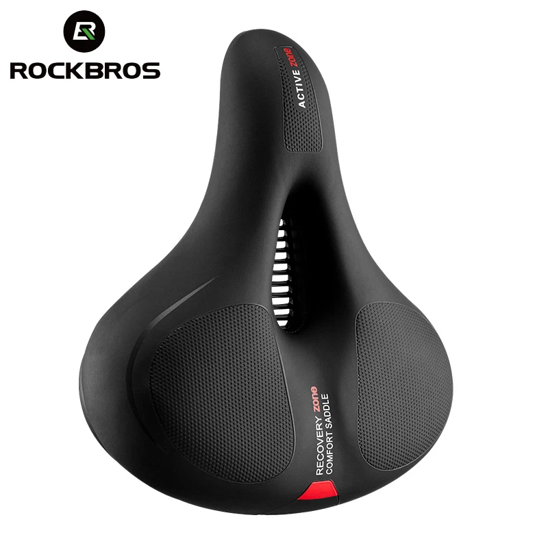 

ROCKBROS Road Bike Saddle Rainproof PU Surface Soft Memory Sponge Shockproof Bike Seat MTB Saddle Reflective Bicycle Saddle Seat