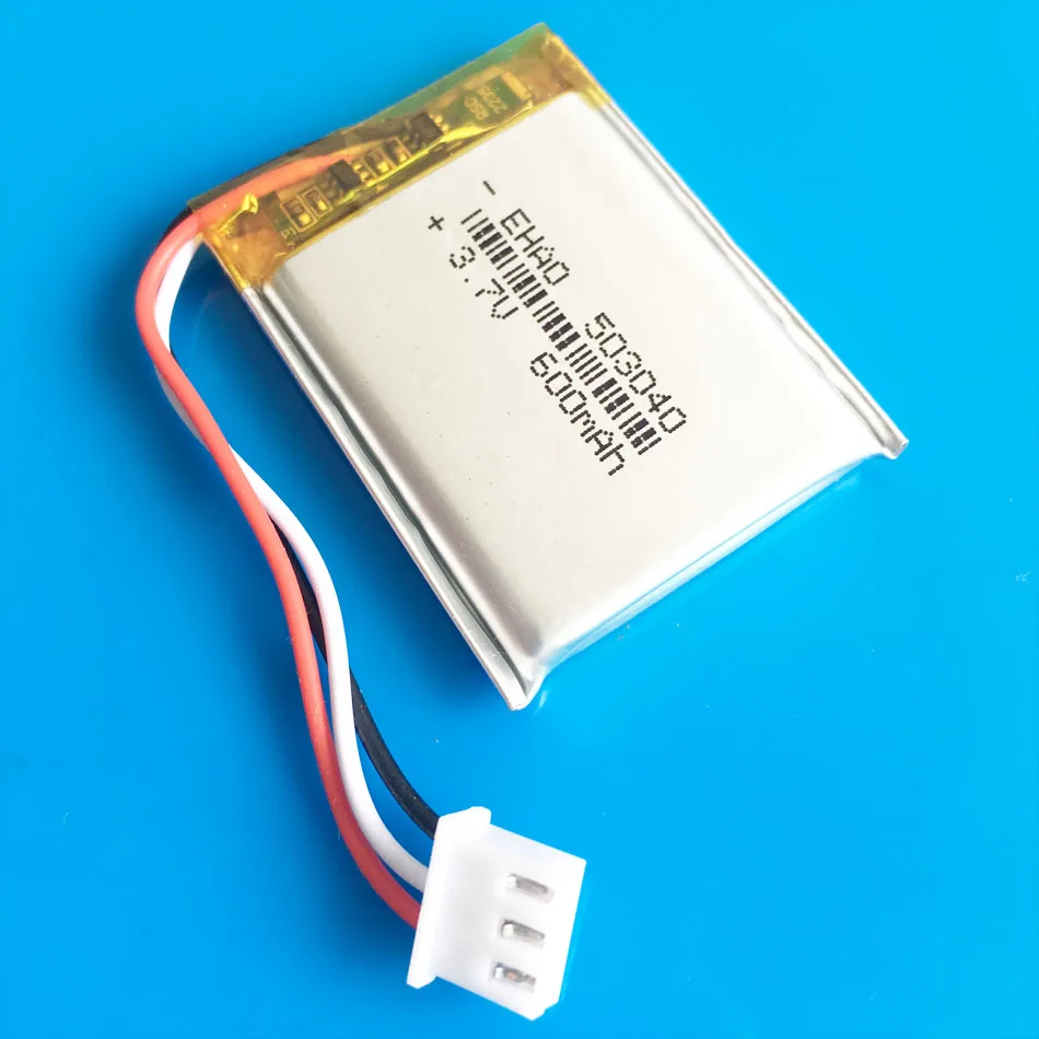 5 pcs JST XHR 2.54mm 3pin 3.7V 600mAh lipo polymer lithium Rechargeable battery for MP3 GPS DVD bluetooth ebook camera 503040 |