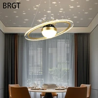 brgt modern pendant lamp led rings circle ceiling hanging chandelier 40w stars for living dining room kitchen indoor lighting