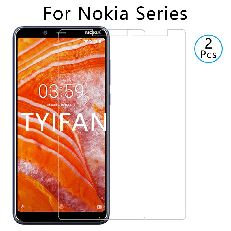 Закаленное стекло для nokia 2 шт. защитное на экран 3 1 5 6 plus x3 x5 x6 x7 x71 9h|Защитные стёкла
