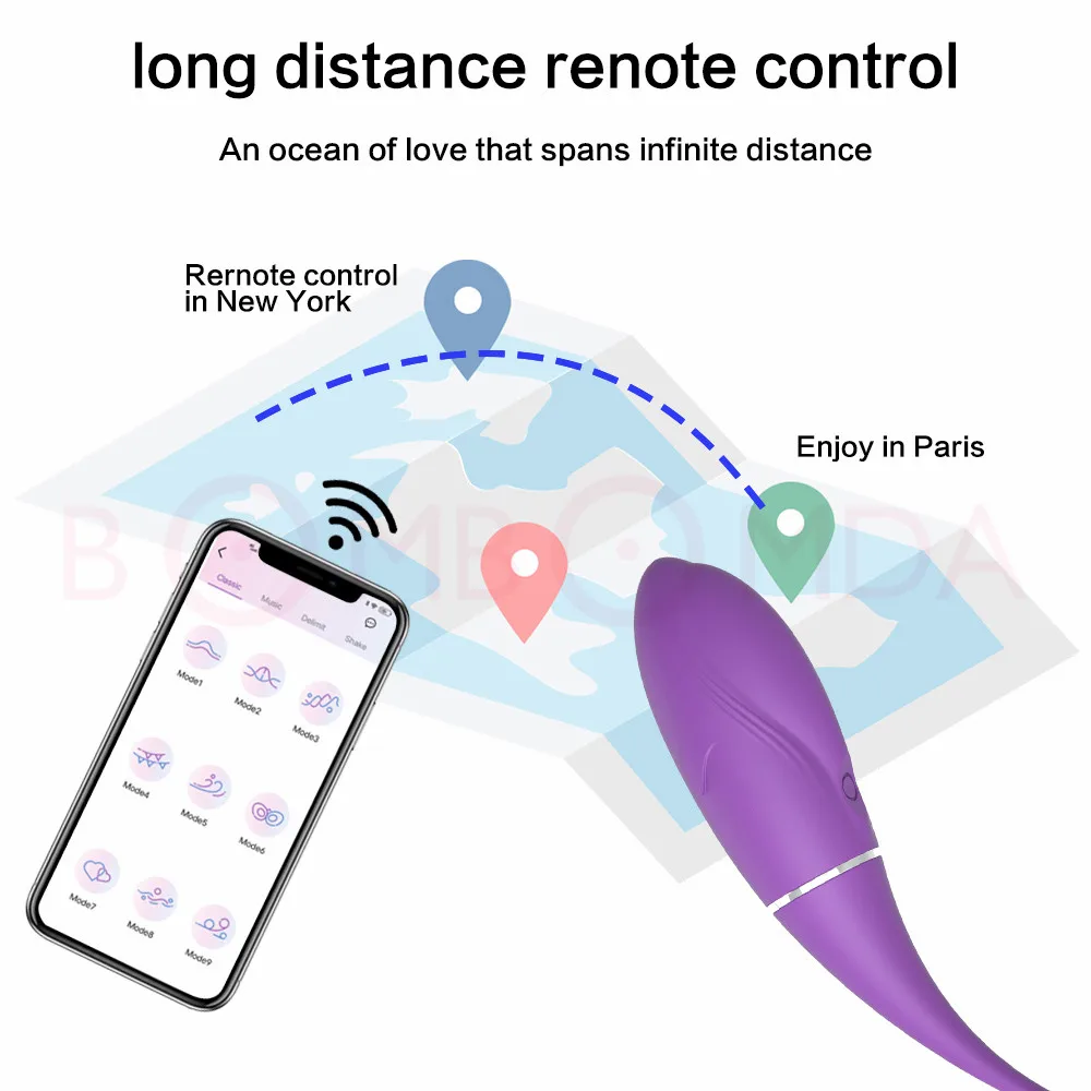 Приложение управления вибратор для женщин G-Spot симулятор вагинальный шарик