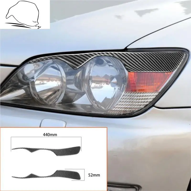 

For Lexus IS300 IS200 RS200 1998-2005 ALTezza Carbon Headlight Eyebrows Eye Lids Headlamp Cover Refit Sticker Car Accessories