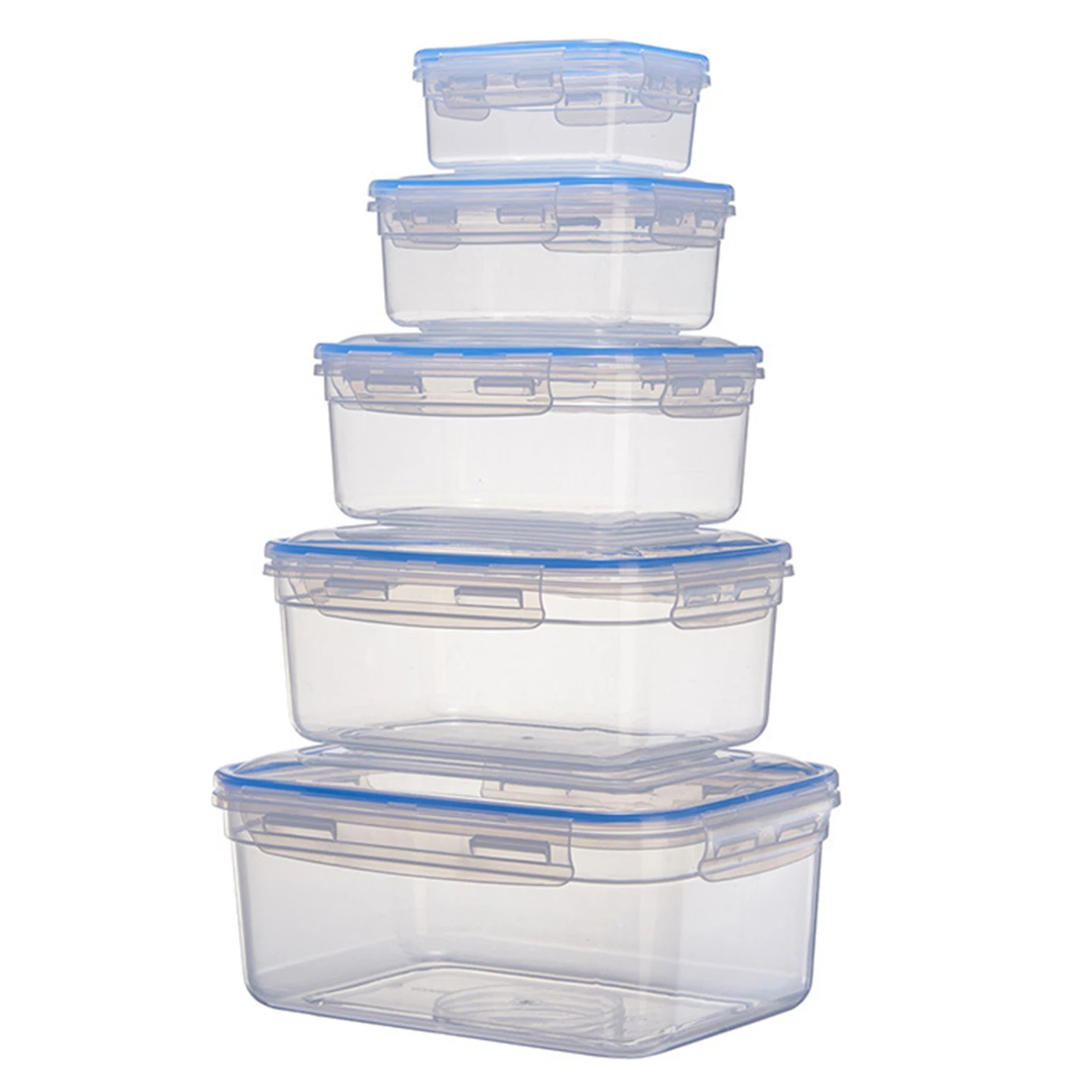 

PP Refrigerator Food Storage Containers With Lid Kitchen Separate Freezer Seal Bin For Vegetable Fruit Meat Fresh Box Organizer