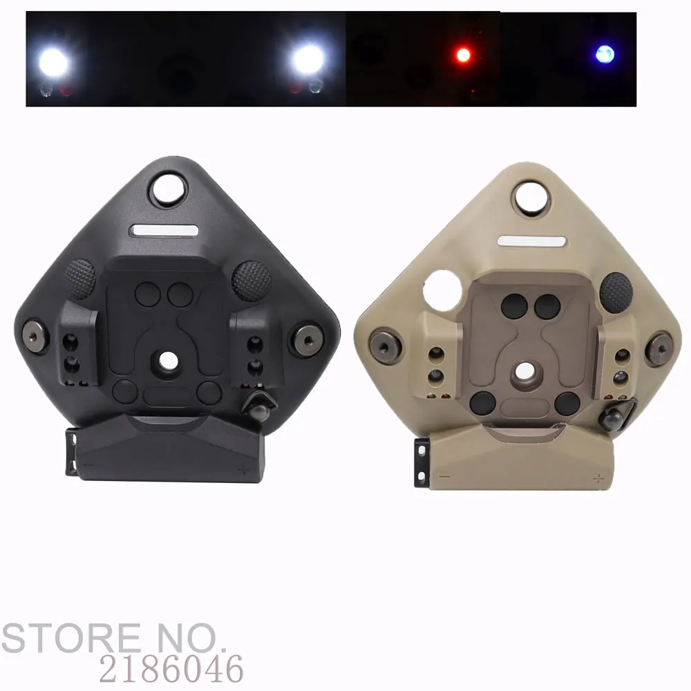 

Tactical Helmet Steel Made Night Vision Mount FAST VAS Shroud NVG with White Red Blue IR Strobe Light for L4G24 hunting