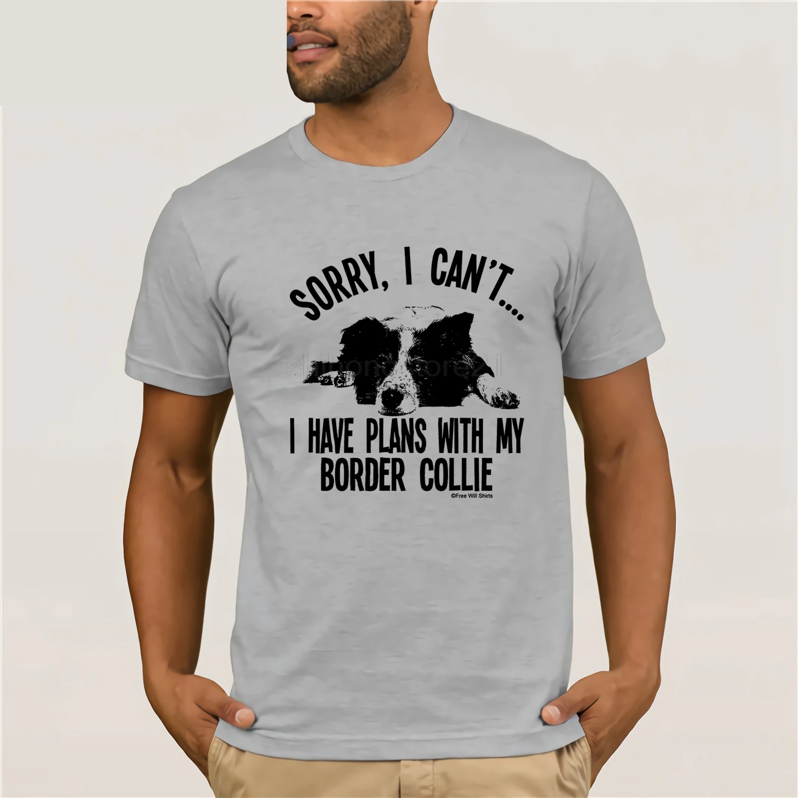 Извините я не могу заказать футболку с надписью My Border Collie Dog Мужская футболка