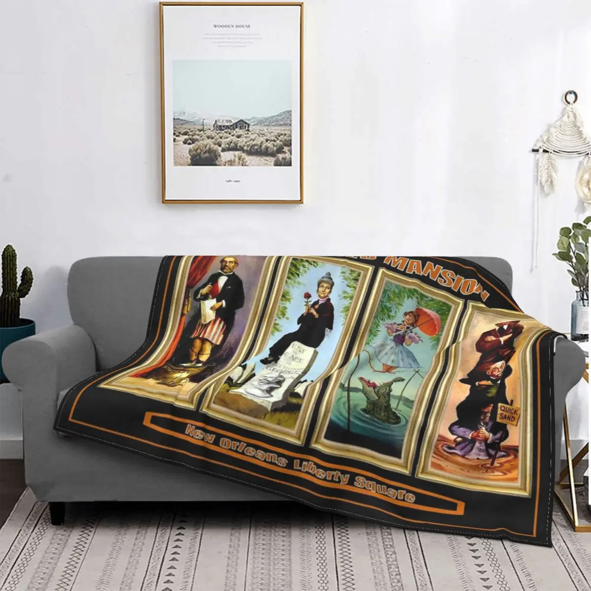 

Manta Vintage de la mansión encantada de Nueva York, colcha a cuadros para cama, sofá a cuadros de muselina, mantas para camas