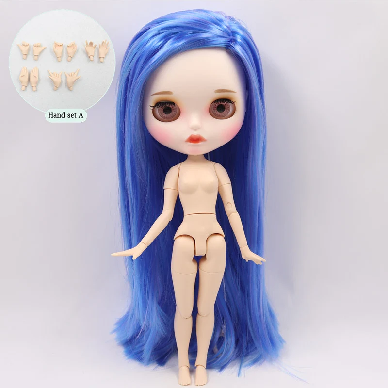 A doll with hand A ICY Nude Blyth пользовательские куклы № BL7216/6208 светильник розовый микс Voilet белый цвет кожи 1/6 bjd, pullip, licca, jerryberry - Цвет: A doll with hand A