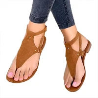 summer ladies sandals open toe sandals casual flat sandals roman buckle sandals ladies beach sandals women shoes