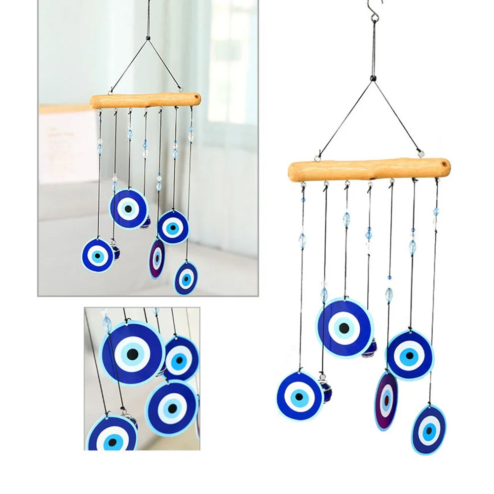 

Feng Shui Wind Chime Window Hanging Rotating Lucky Windchimes Sound Home Garden Decoration Gifts Printing Wood Metal Iron