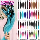 Mirra's зеркальные плетеные волосы розовые фиолетовые синие блонд цвет Омбре большие синтетические косы наращивание волос для женщин 26 дюймов