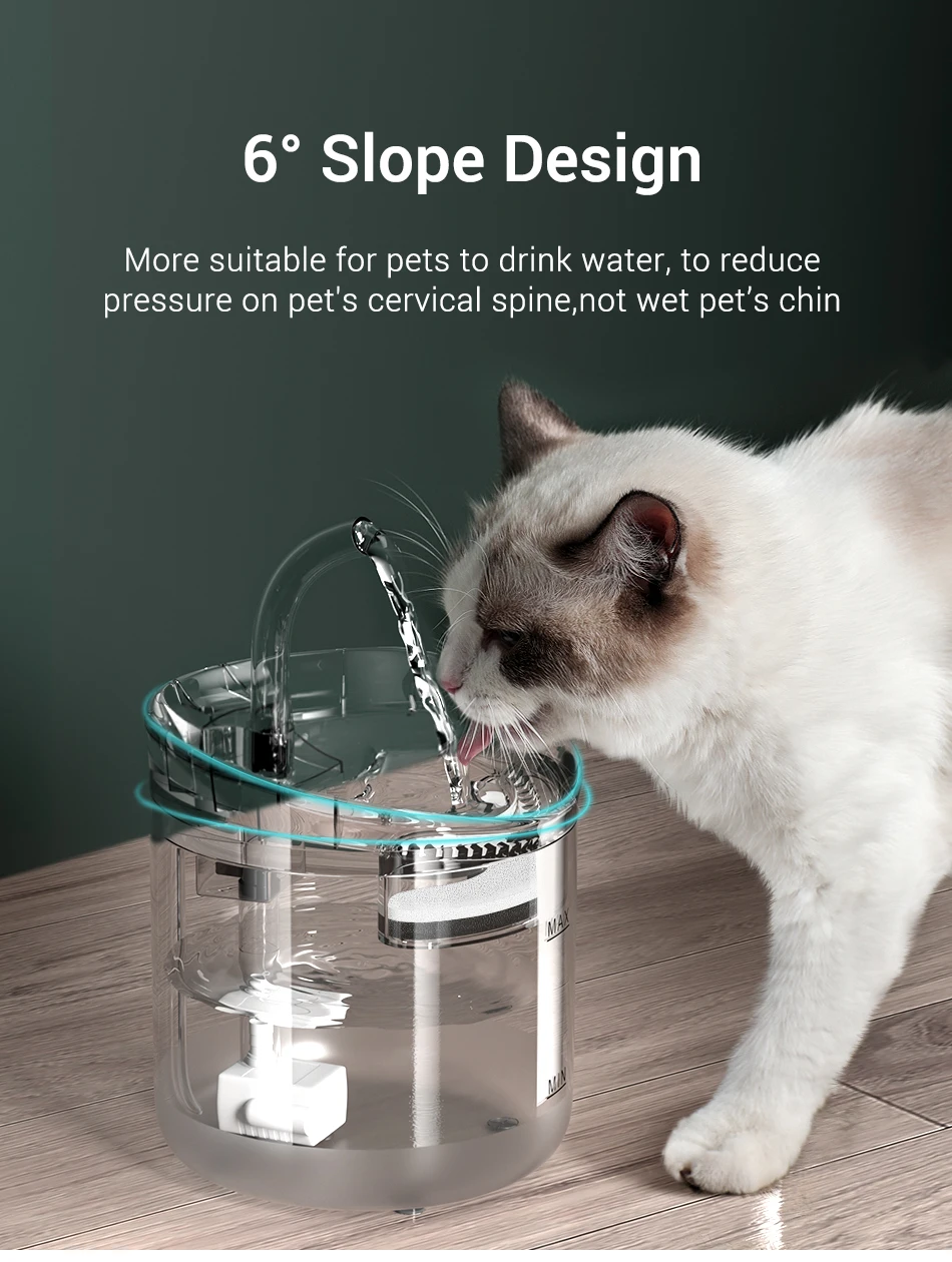 

Прозрачный фильтр поилка для кошек собака диспенсер для воды 2L автоматический фонтан воды кота датчик движения домашних животных кошка пит...