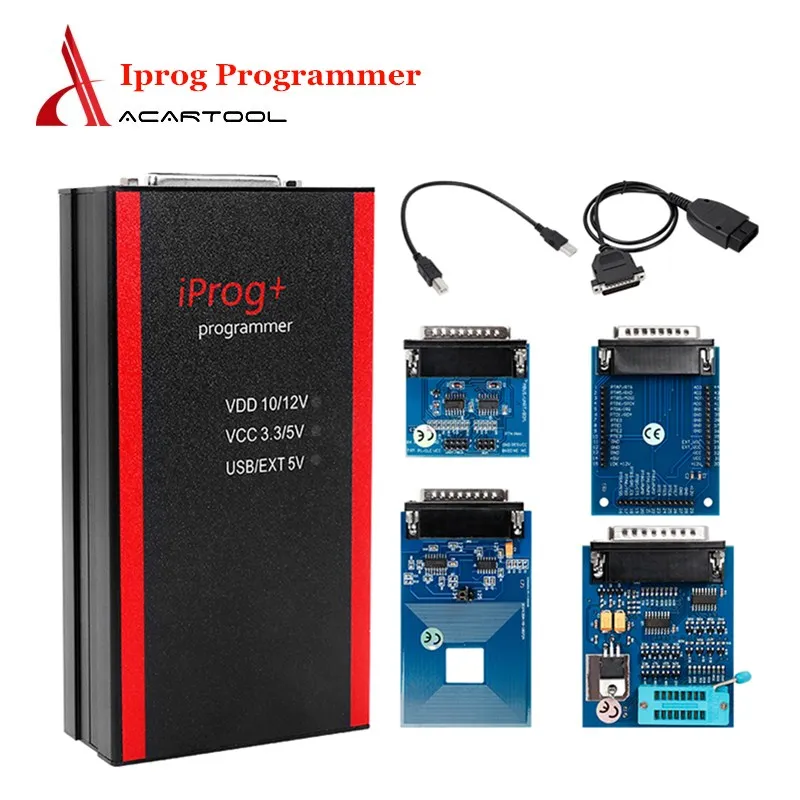 Диагностический инструмент Iprog+ Iprog программист с адаптером IMMO/Регулировка пробега/сброс подушки безопасности лучше, чем Tango/Digrprog/Carprog