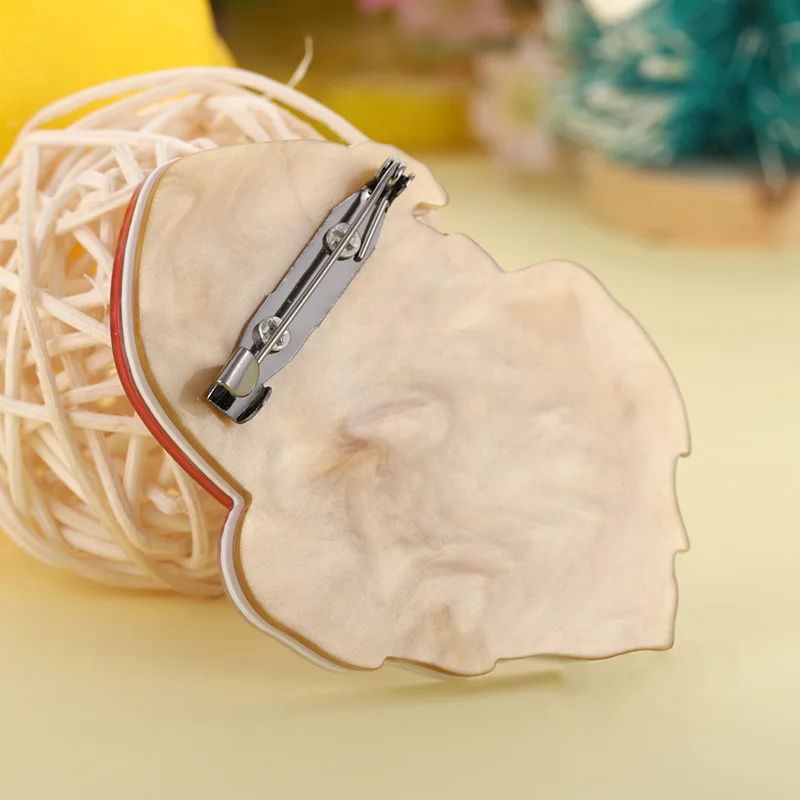 Детская акриловая брошь Blucome в форме деда мороза ручной работы аксессуар для