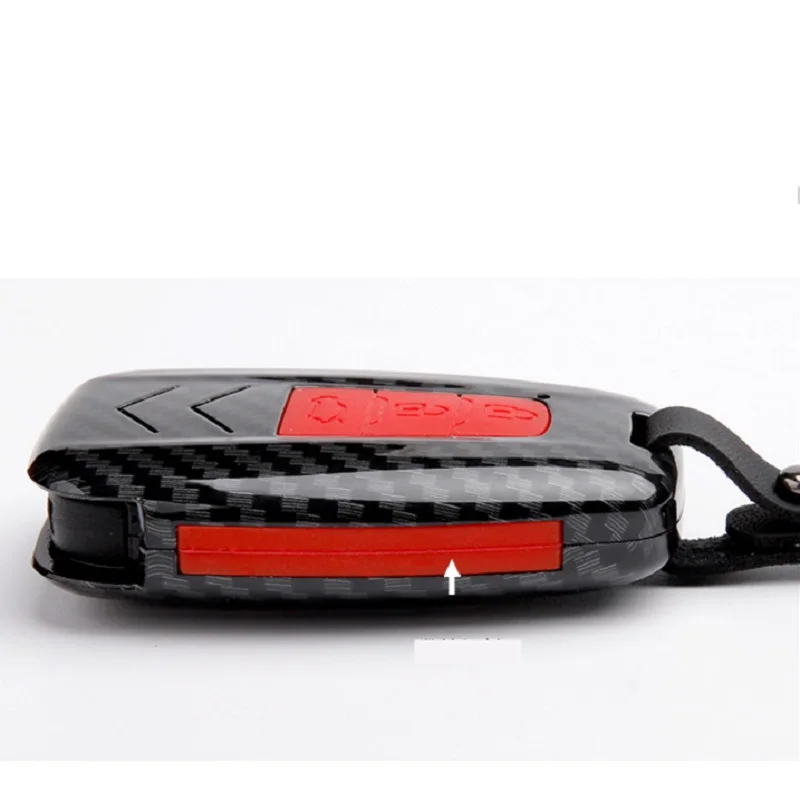 Модный чехол для автомобильного ключа из АБС-силикагеля и углеродного волокна