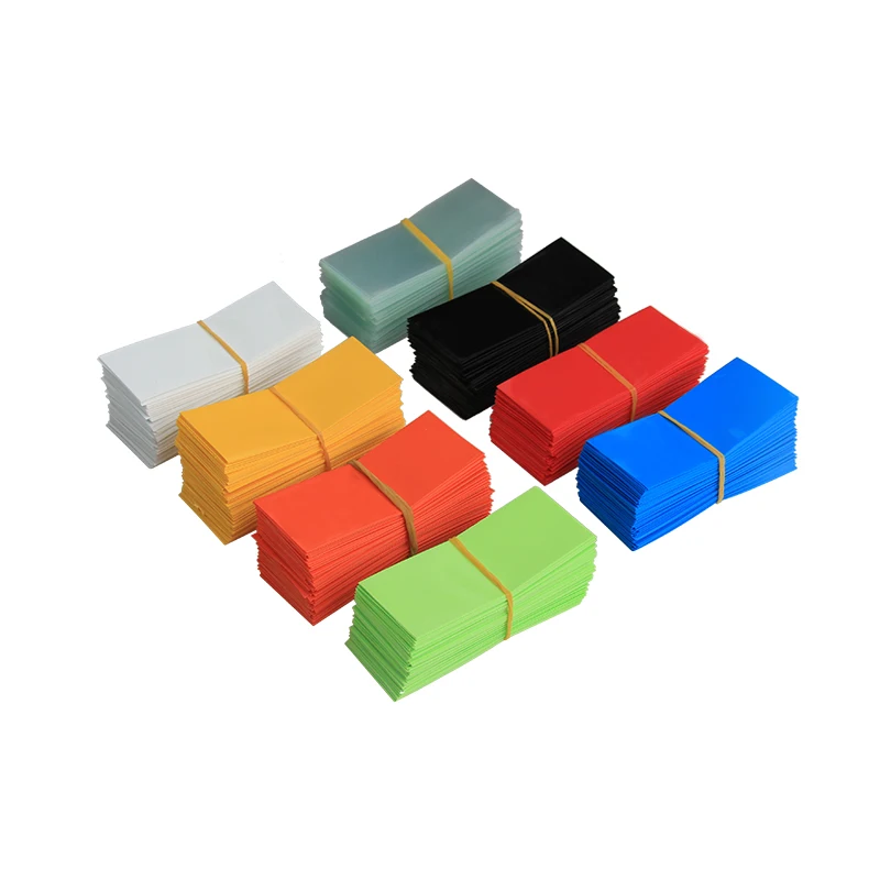 20 PCS Li-ion PVC Heat Shrink Tubing 18650 Battery Wrap Precut Size 18.5mm Battery Film Tape Battery Cover 8 Color