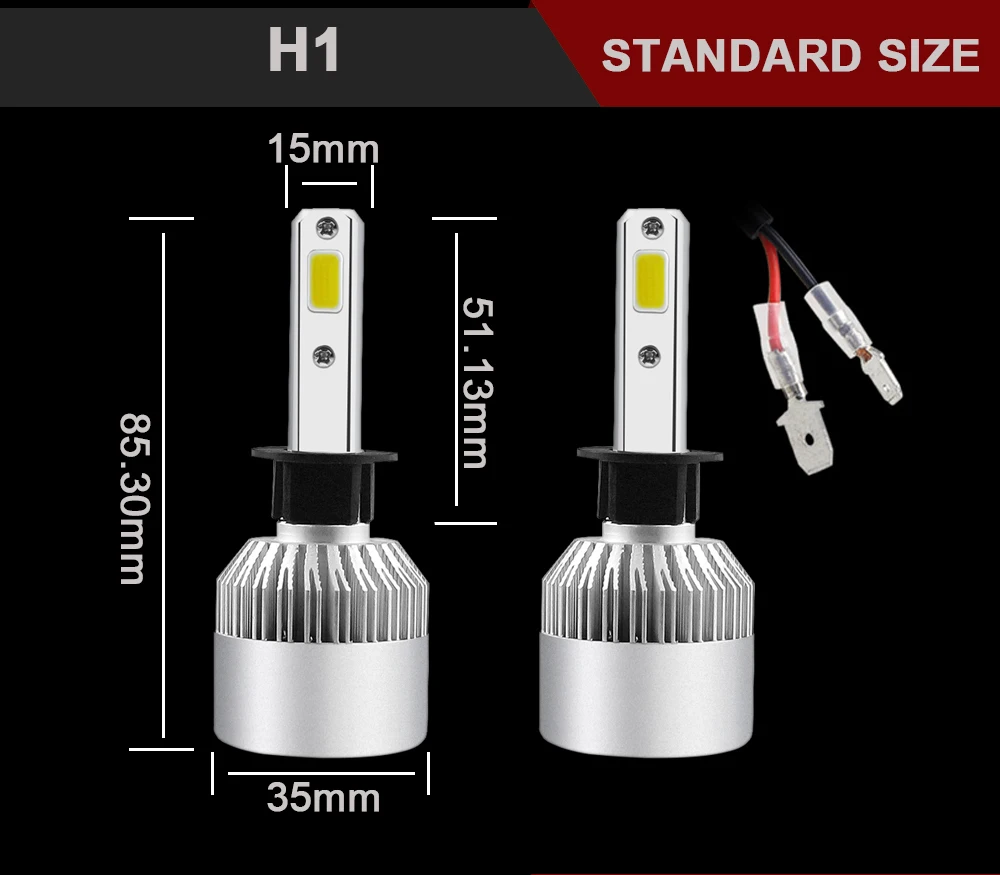 GEETANS H11 фар автомобиля H1 светодиодный H4 H7 H3 880 H13 HB1 HB2 HB3 HB4 HB5 9005 9004 9003 9006 9007 72 Вт 8000LM 4300K 6500K 8000K FJ