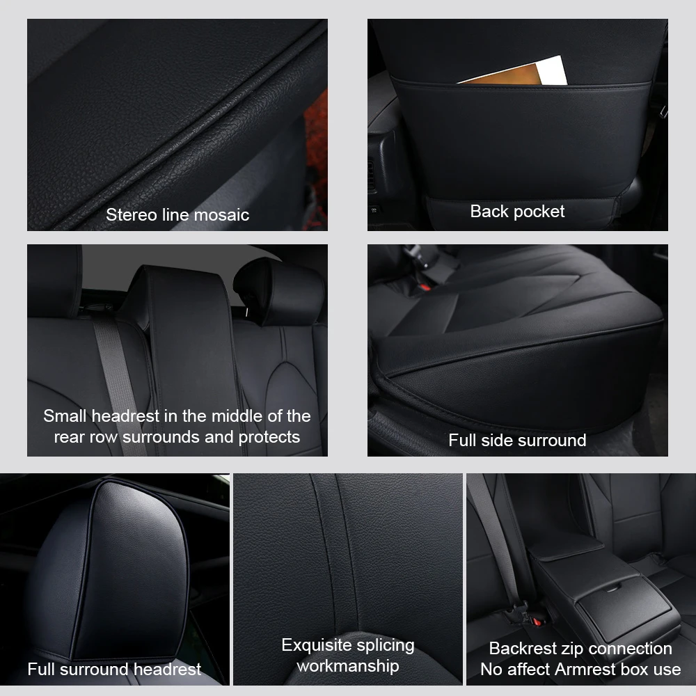 

Full Surrounded Customized Car Seat Covers Set for Toyota Camry 2018 2019 2020 2021 Auto Interior Cushion Protector Accessories
