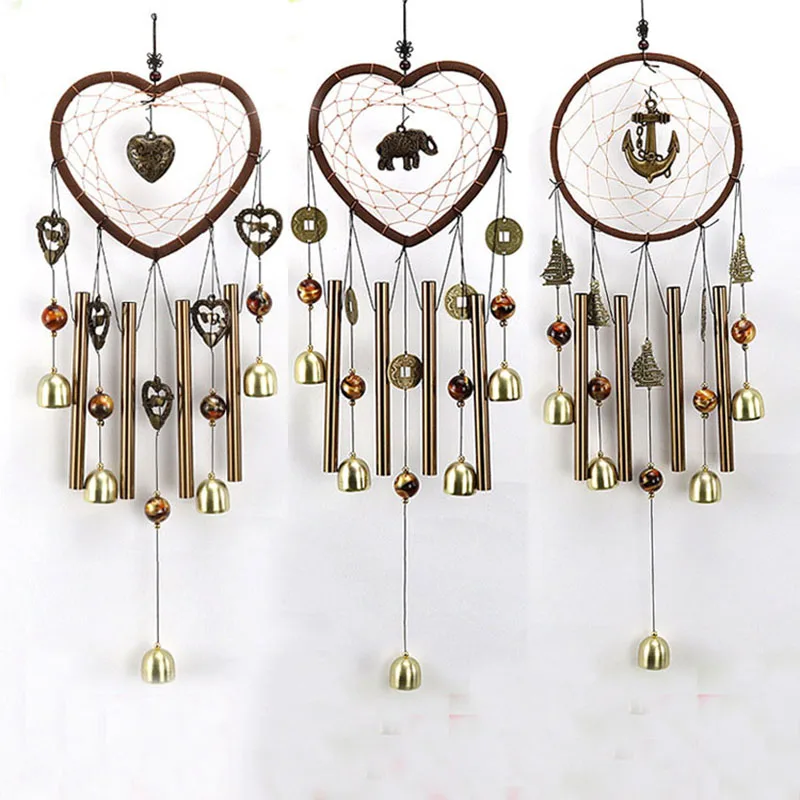 

4 Tubes Bells Wind Chimes Wall Outdoor Garden Yard Patio Dreamcatcher Hanging Home Car Decoration Craft Mascot