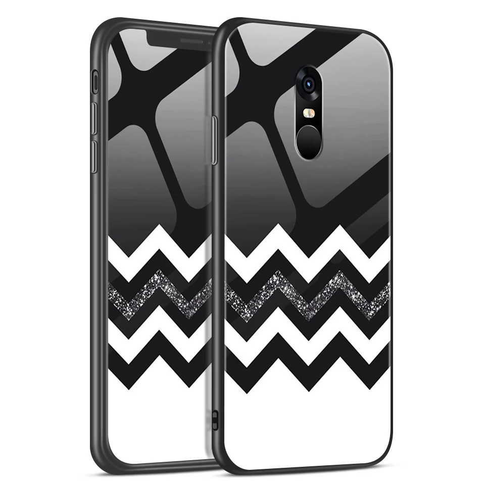 W111 Для Xiaomi Redmi Note 4/4X роскошный чехол из закаленного стекла для Remi Note 4 Pro CN Version/4 Gobal Version Fashion Soft Edge Shell - Цвет: W111