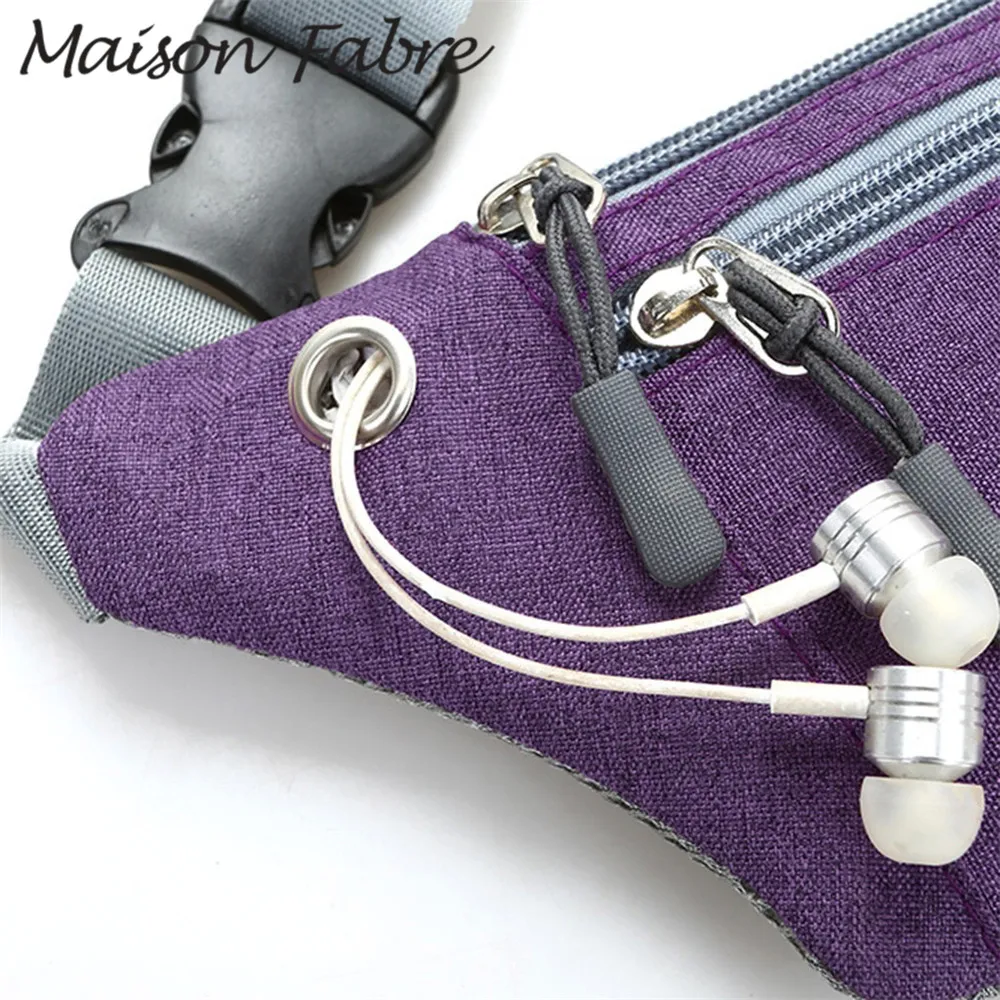 Женская тканевая поясная сумка на молнии с карманами для телефона плечо женщин