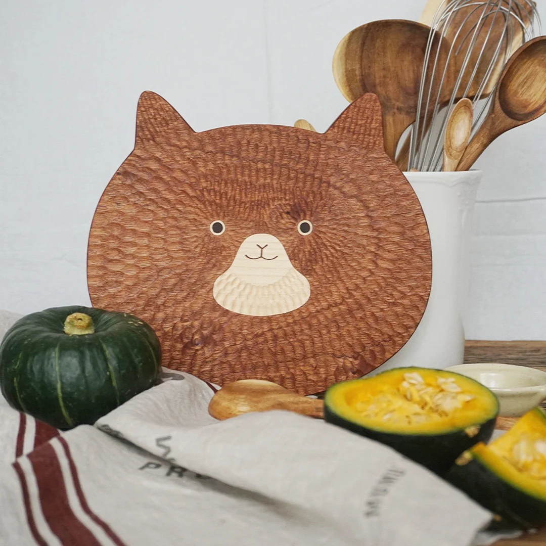 

Доска для нарезки хлеба «Meow bear panda», маленькая японская деревянная ручная креативная разделочная доска для завтрака, домашний подарок