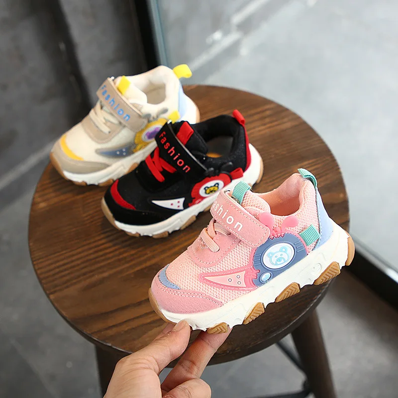 

Fashion Spring Children's Sports Shoes Casual Breathable Air Mesh Soft Kid Sneakers For Girls Boys Net Fabric Toddler Baby Shoes