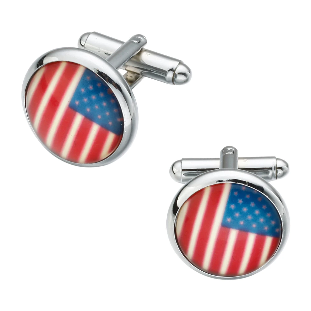 Запонки с флагом для мужчин запонки из качественной меди национальным гербом |