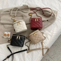 new lattice women shoulder bag summer women bag luxury pu leather crossbody bag square wallet designer chain bolsa purse hw783
