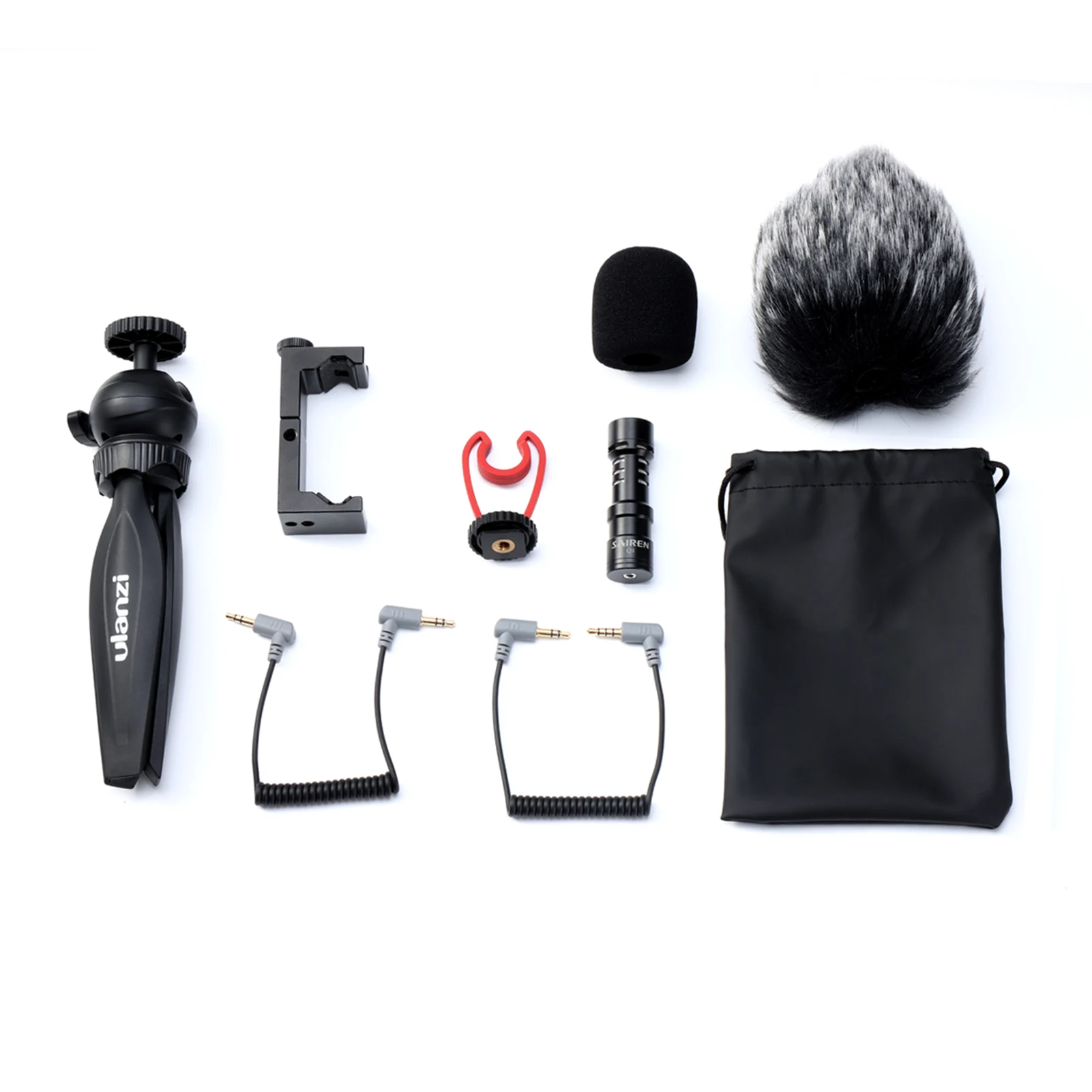 

photo studio UALNZI Aluminium Alloy Smartphone Video Mobile Phone Live Broadcast Photography VLog Microphone Kit studio