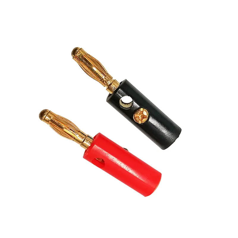 4 мм пластиковый позолоченный Банановый штекер фонарик усилитель мощности аудио