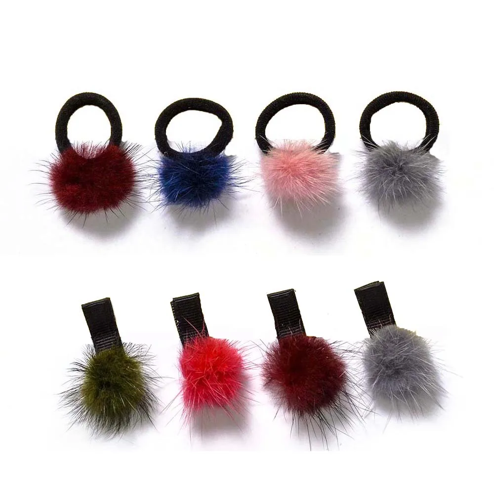 10 шт./лот Детские милые аксессуары для волос головные уборы мини-норковые шарики
