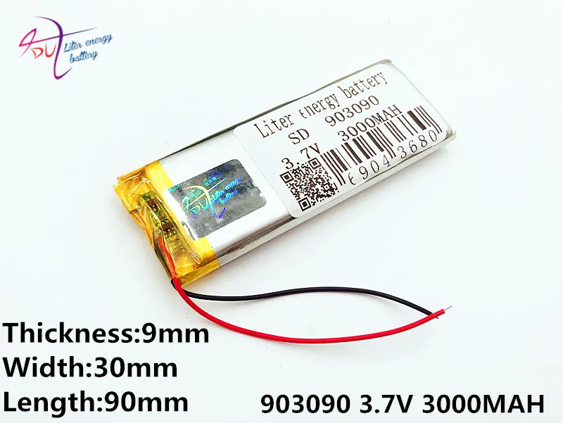 Полимерные колонки для умного дома 3000 мАч 3 7 В 903090 литий ионный аккумулятор dvr GPS mp3