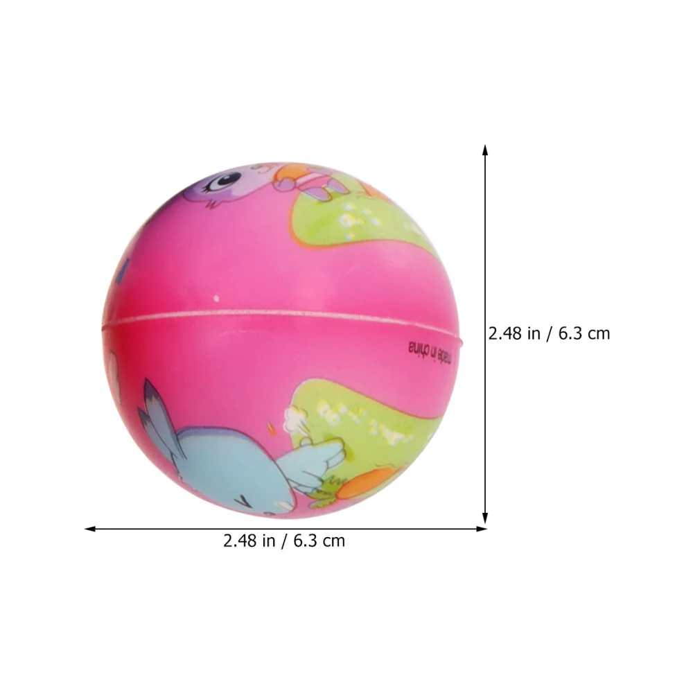 

10pcs 63mm Cartoon PU Funny Relaxing Toys Slowly Rebounce Balls for Kid Adult (Random Color and Style)