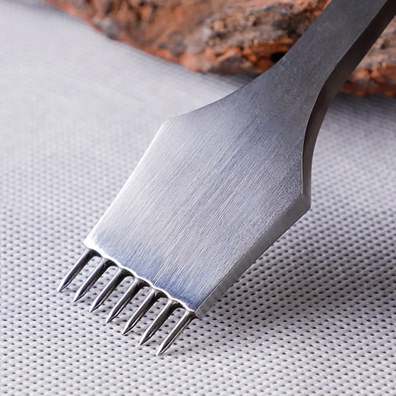 Инструмент для кожевенного ремесла стальное долото с зубцами 2/7 инструменты