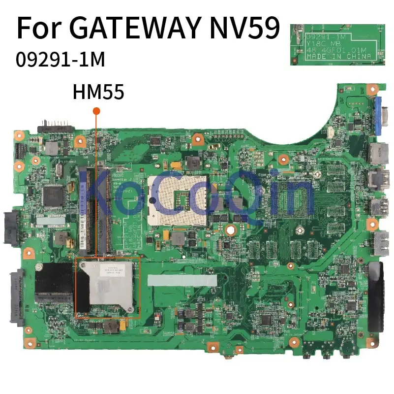 Материнская плата для ноутбука FUJITSU NH570 NV59 HM55 09291-1M 43.4GF01.01M HM55 DDR3
